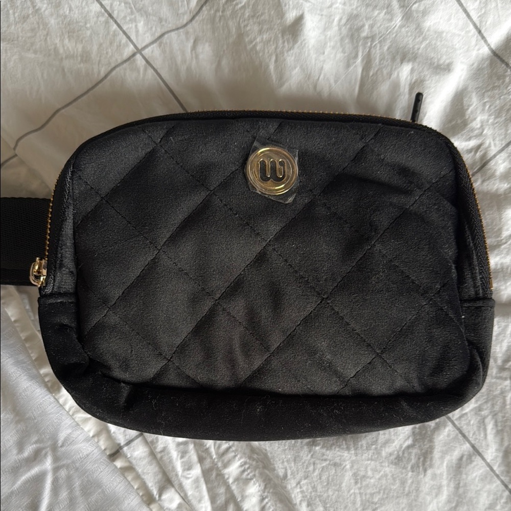 Wantable Black Quilted Belt Bag